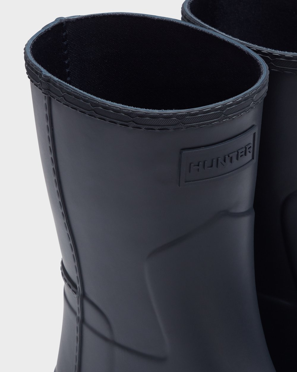 Womens Hunter Refined Stitch Detail - Short Rain Boots Navy - 9750-QEWRK